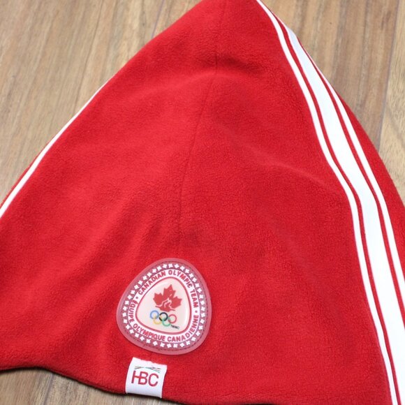 Team Canada Olympic 2005 HBC Red Trapper Hat Adult Hudsons Bay Winter Faux Fur - Picture 6 of 6